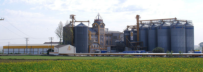 Panorámica fabrica de Harina de Villanueva de Gállego